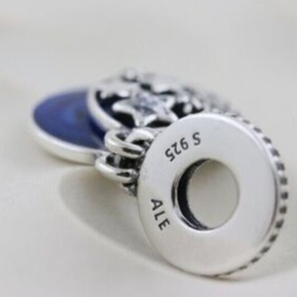 Pandora Moon & Blue Sky Dangle Charm - Picture 3 of 5